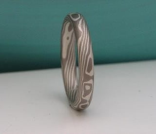 Mokume Gane Ring Palladium / Silber