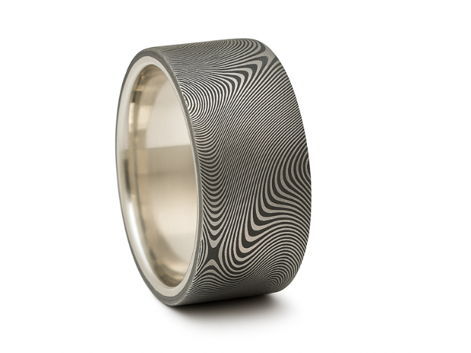 Damastring mit Silber 925