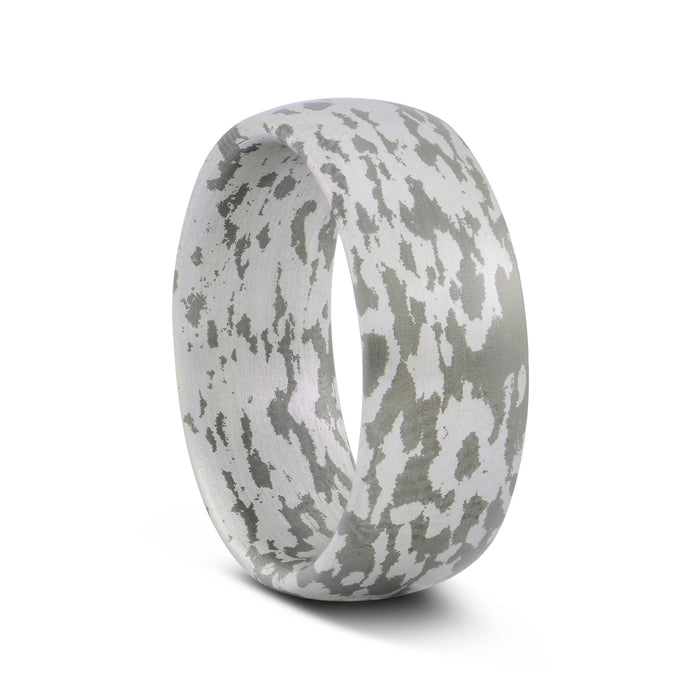 Mokume Gane Ring Titan & Silber im Muster Camouflage
